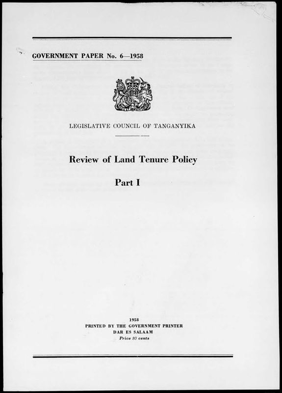 View document: Tanganyika Gazette with Supplements, 1958.