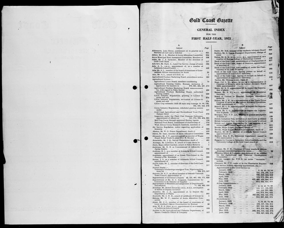 View document: Gold Coast Gazette, 1953.