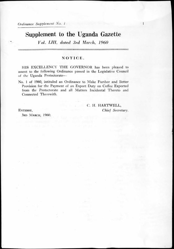 View document: Uganda Gazette Part 2, 1960.