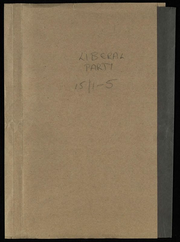 View document: Liberal representatives' handbooks, 1929-1931.