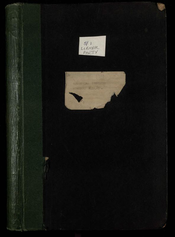 View document: Organising Committee Minutes, 1961-1963.