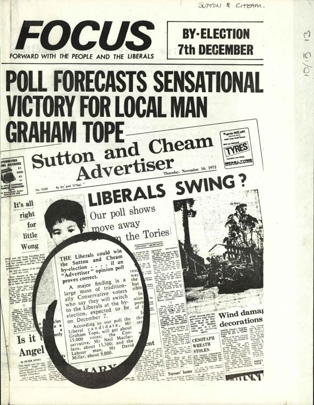 View document: By-election literature, 1962-1973.