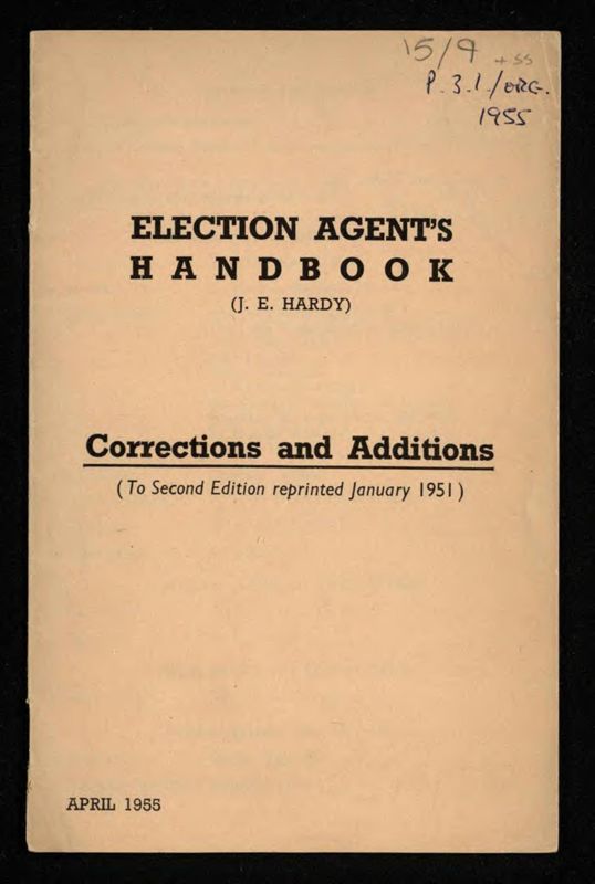 View document: Liberal representatives' handbooks, 1955-1974.