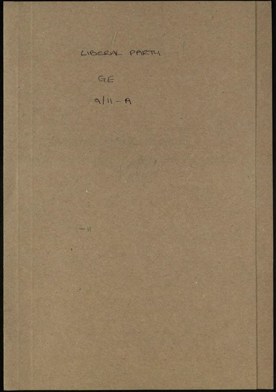 View document: Miscellaneous General Election records, 1966.
