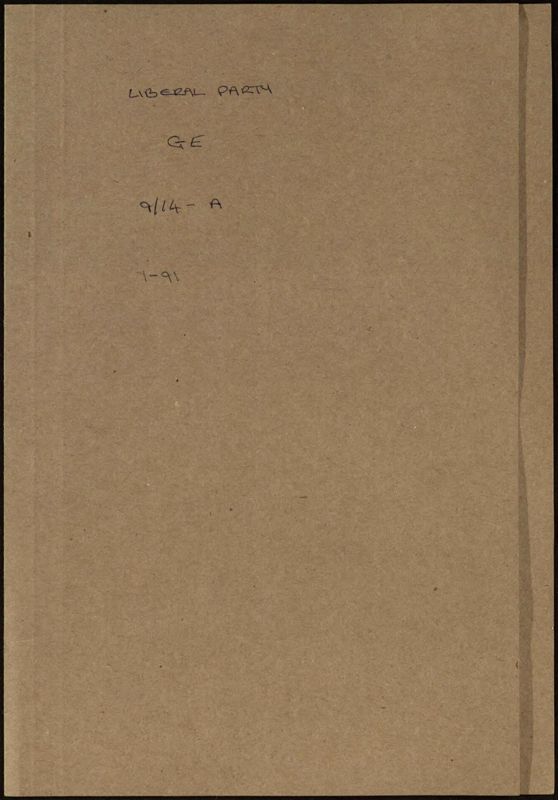 View document: General Election papers, February 1974.