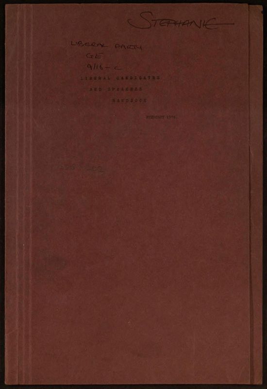 View document: General Election messaging, Feb and Oct 1974.