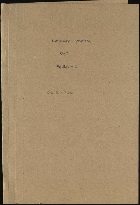 View document: General Election policy and procedure, 1983.