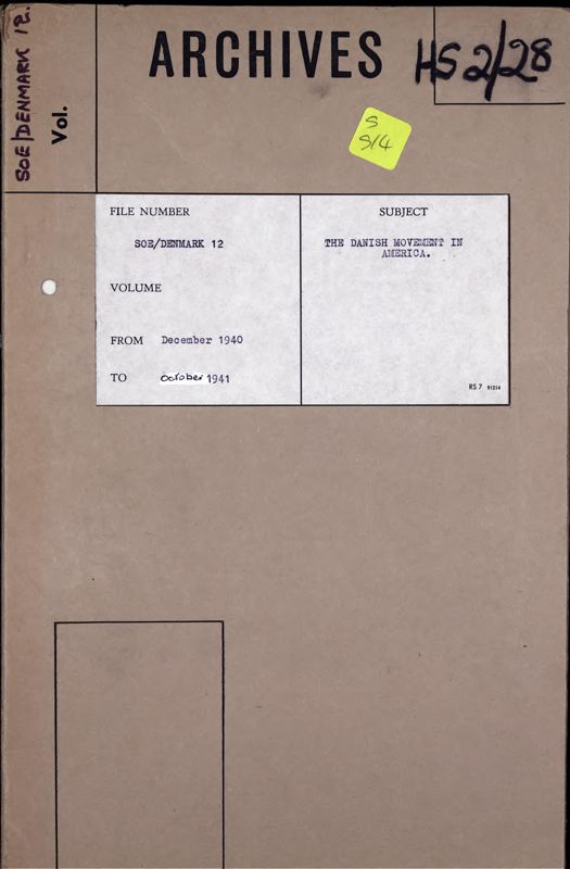 View document: Americans under British surveillance: the Danish movement, and Greeks 1940-1944.