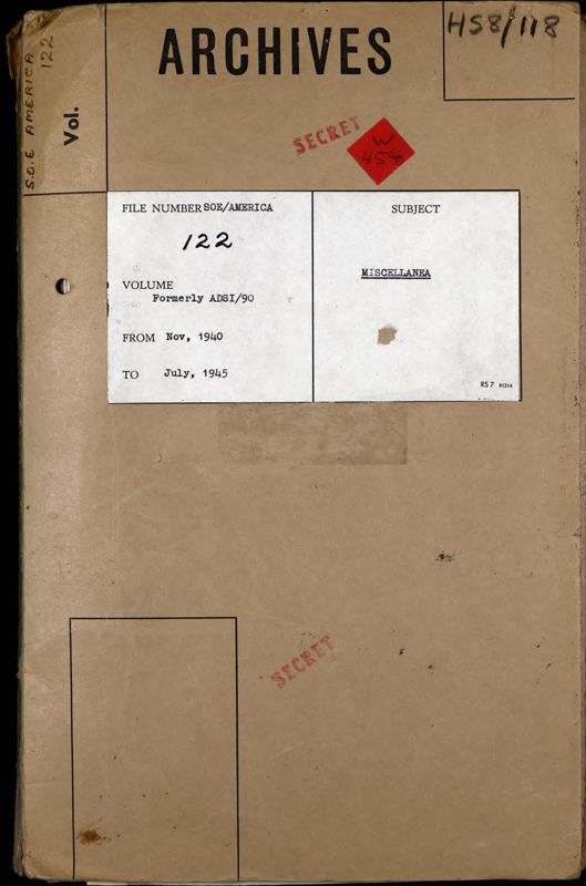 View document: Correspondence on British activities in the US, including allies and hostile groups, 1940-1945.