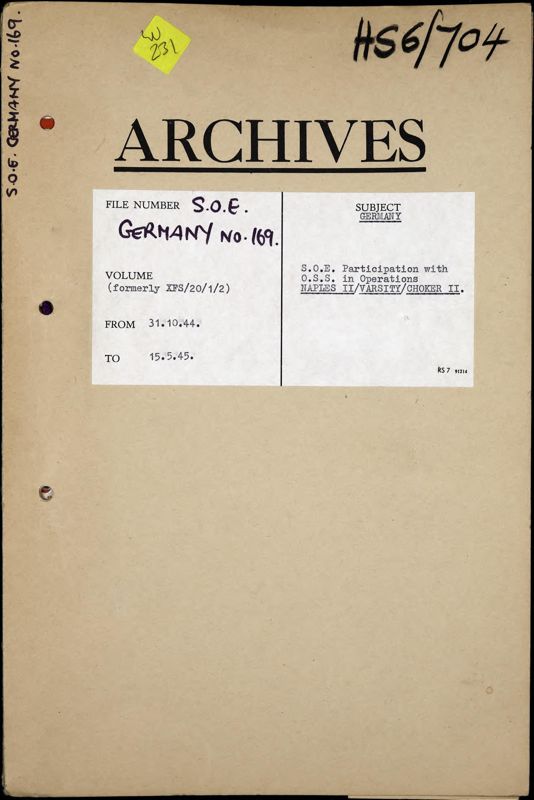 View document: US/UK co-operation on operations in Spain and Italy, 1942-1945.