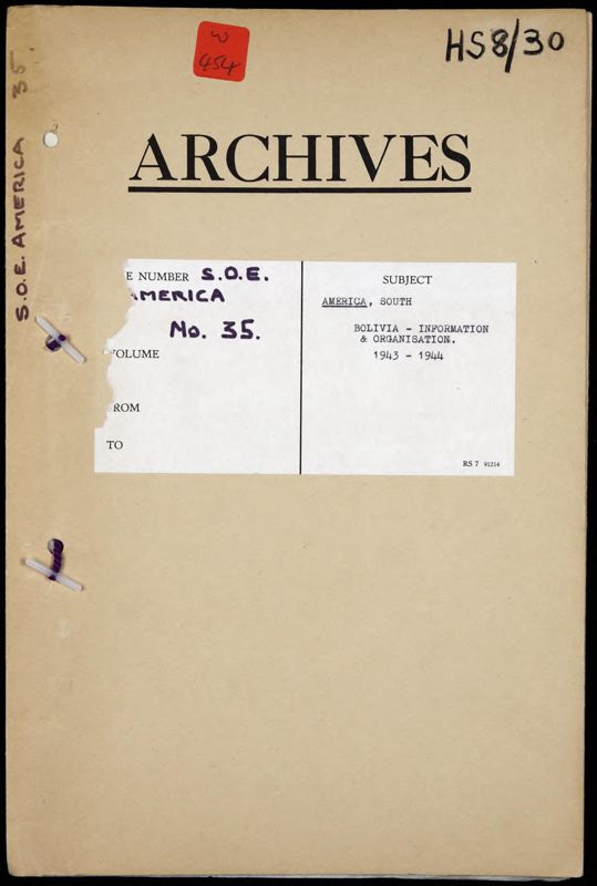 View document: Security for South America by the Ministry of Economic Warfare, 1942-1944.