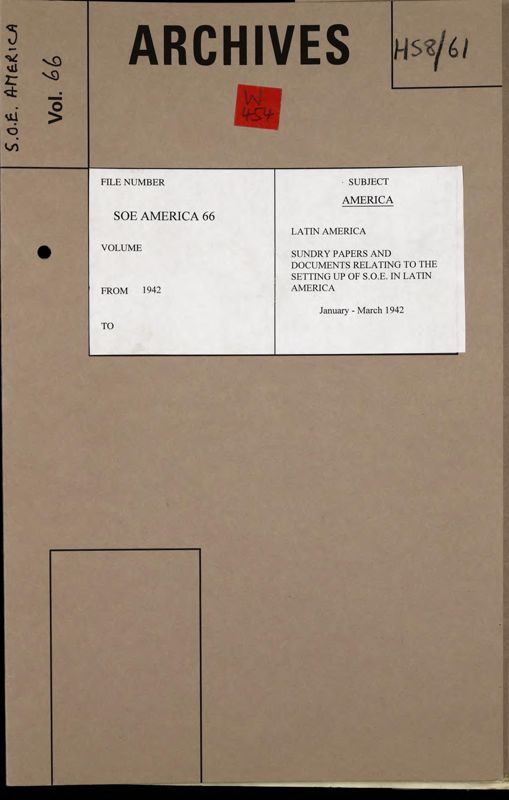 View document: The organisation of British security services in Latin America, 1941-1943.