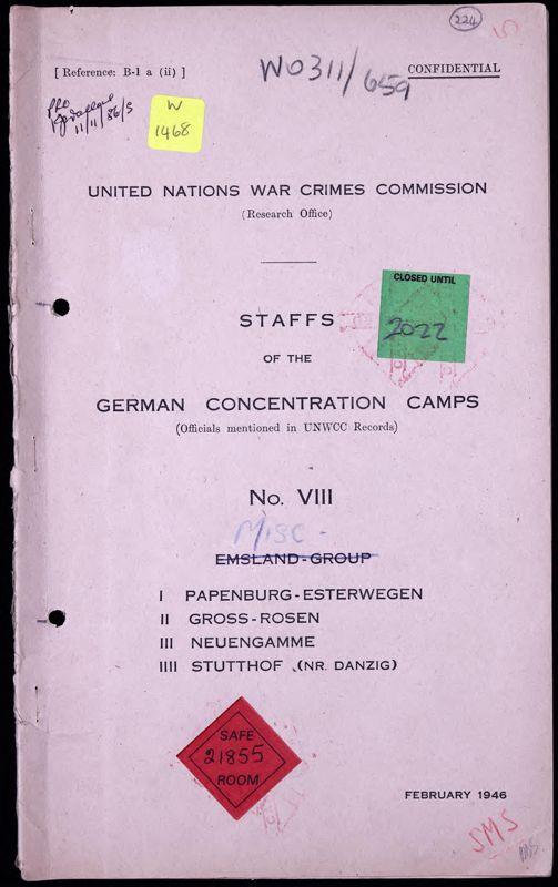 View document: Investigations into the Supply of Zyklon-B poison gas, 1945-1947.
