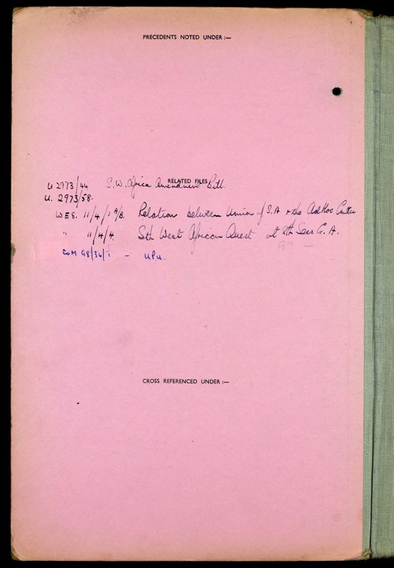 View document: Special Committee on South West Africa established by 8th Session of UN General Assembly..