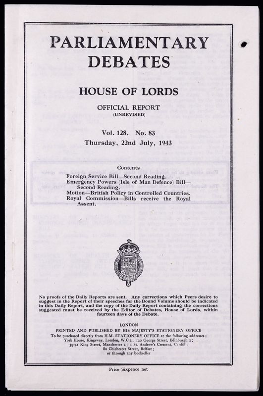 View document: CAB 117/58 - U.N.founding, Comments on the 'Atlantic Charter', the joint declaration by the US and British governments on 'Common principles'., 1941-1943.