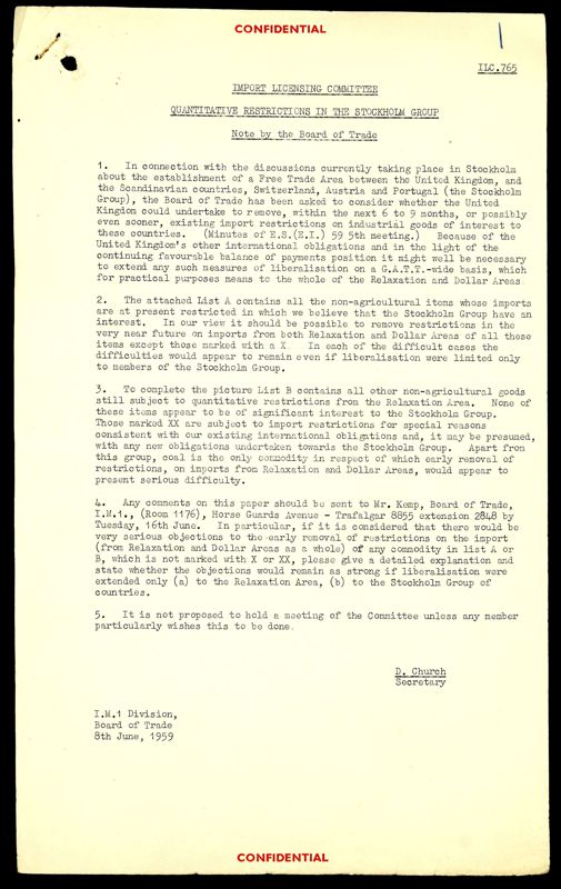 View document: Further liberalisation of imports and UK move to permanent obligations of International Monetary Fund Agreement Article VIII., 1959-1960.