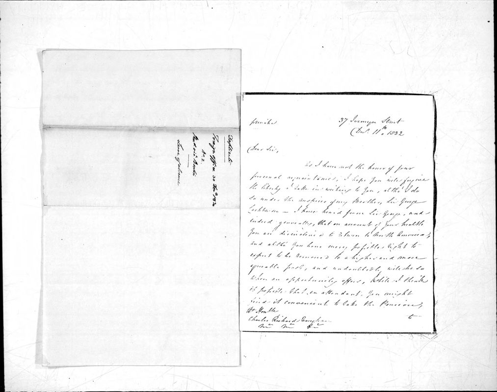 View document: Official correspondence, 1832-1834.