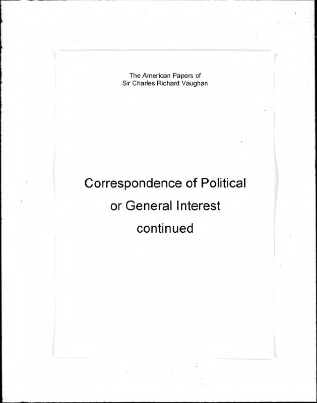 View document: Political correspondence, D-J.