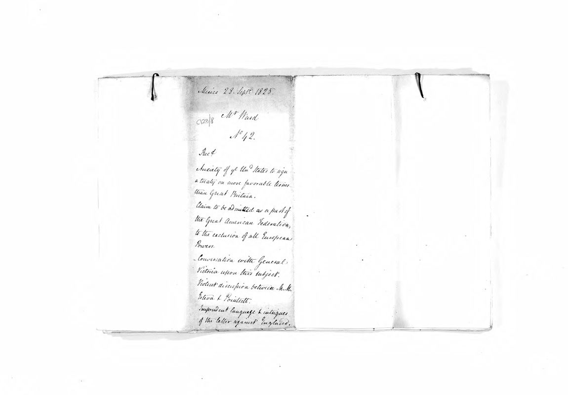 View document: Copy dispatches sent to Vaughan, 1825-1834.