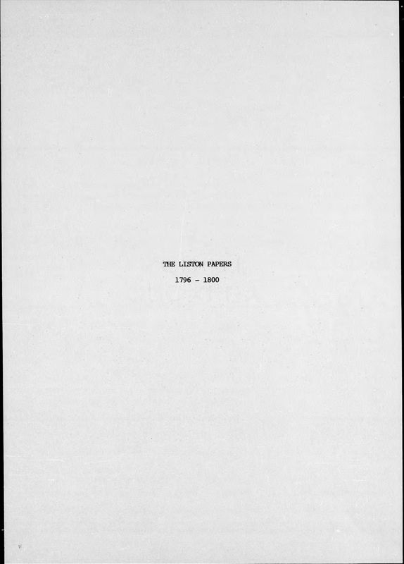 View document: Draft dispatches to Lord Grenville (and replies), 1796-1798.