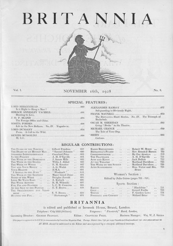 View document: 16th November 1928.