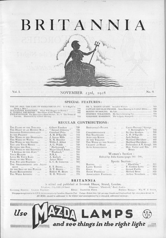 View document: 23rd November 1928.