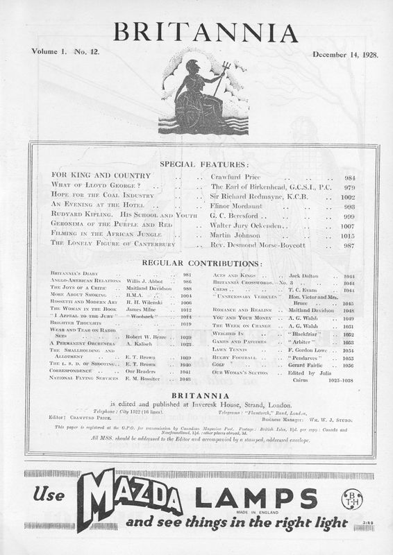 View document: 14th December 1928.