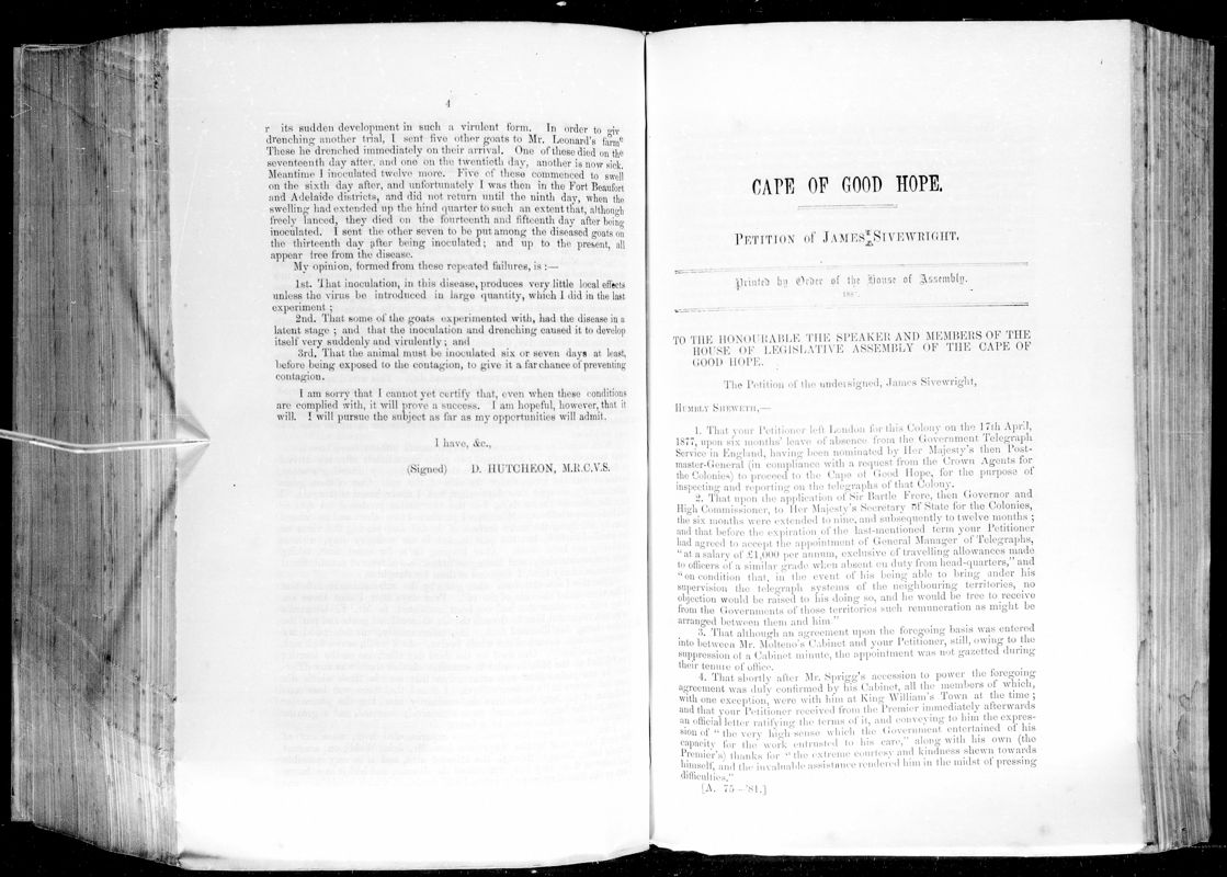 View document: Petition of James Sivewright, 1881.