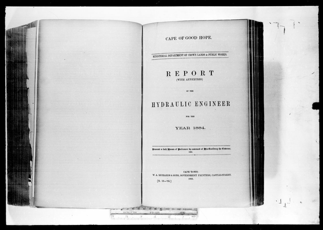 View document: Report of The Hydraulic Engineer For Year 1884.
