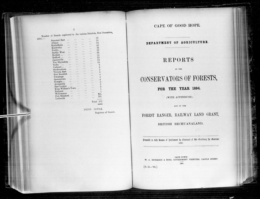 View document: Reports of The Conservators of Forests For 1864.