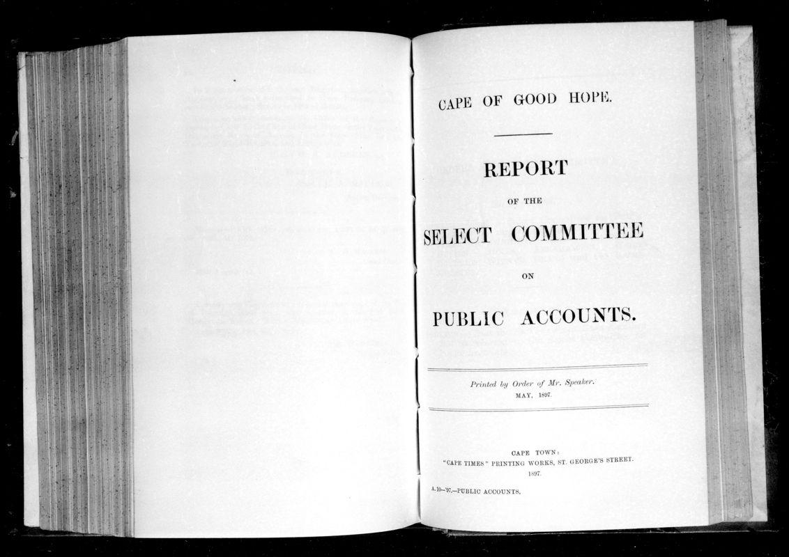View document: Report of The Select Committee on Public Accounts.
