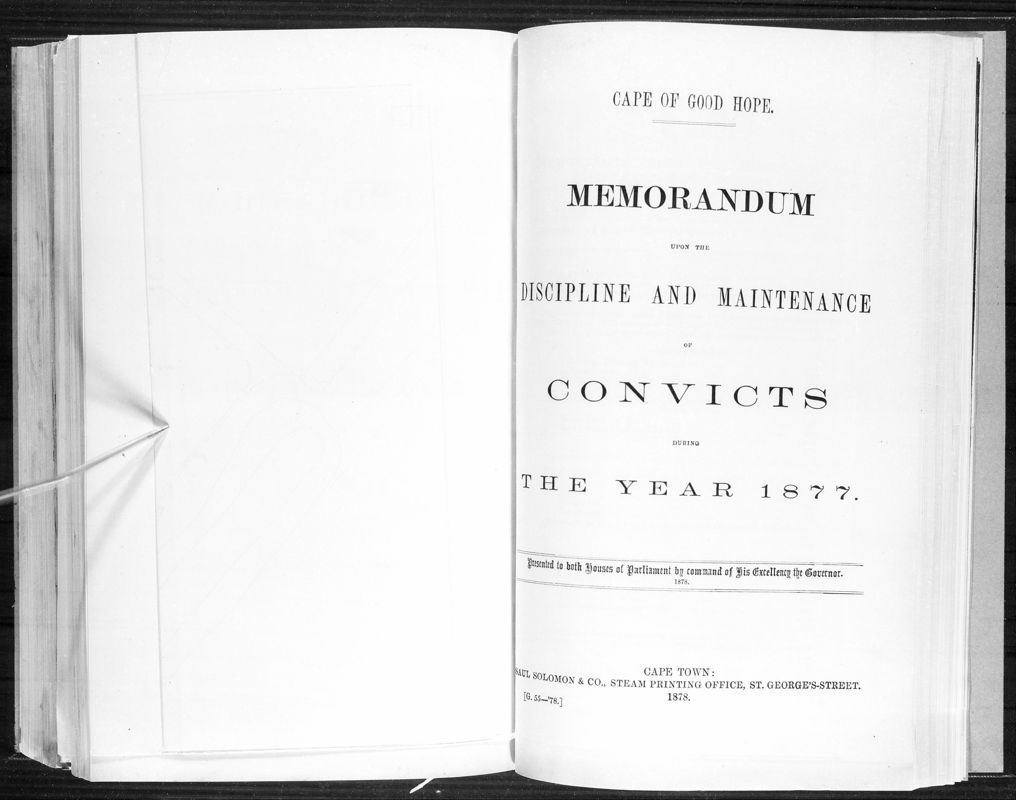 View document: Memorandum Upon The Discipline and Maintenance of Convicts During 1877.