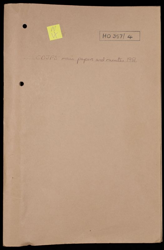 View document: HO 357/4: Minutes and Papers of Civil Defence Joint Planning Staff.