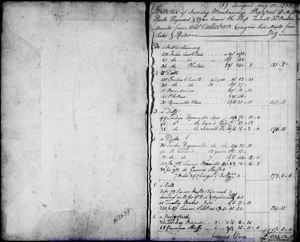 View document: Quixotte, 1783-1785.