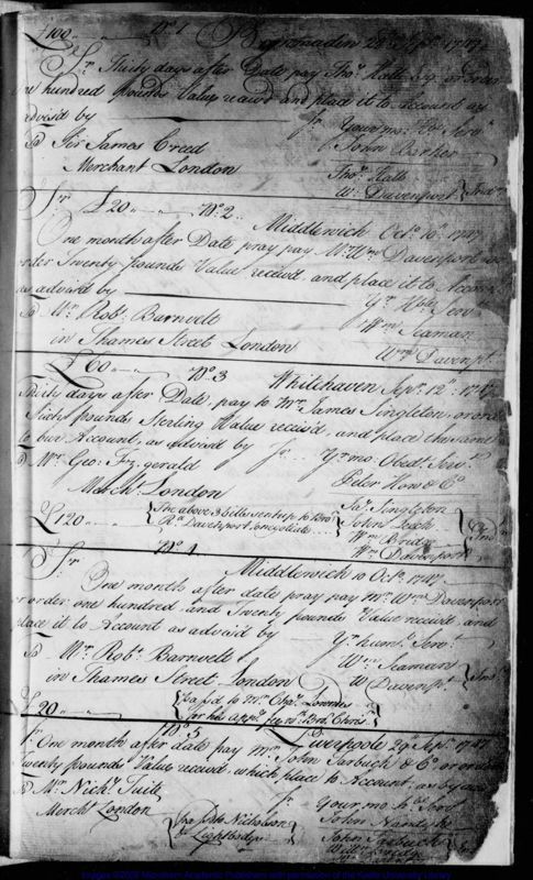 View document: Bill book, 1747-1761.