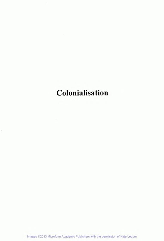 View document: Colonialisation.