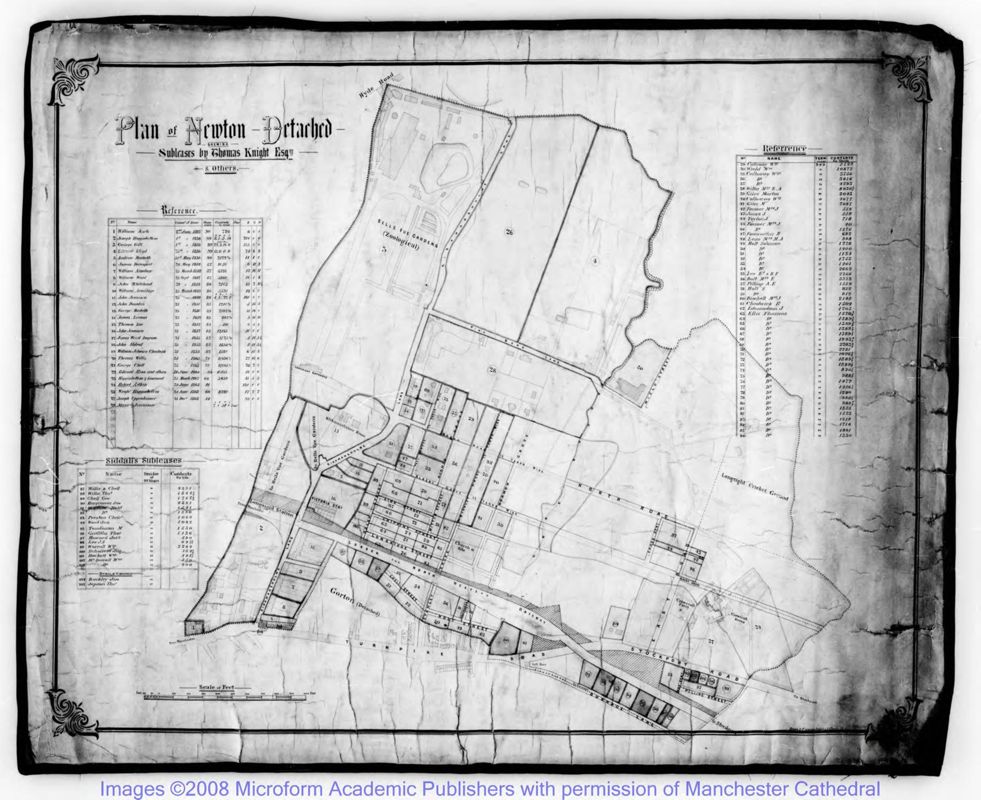 View document: Estate plan of Kirkmanshulme, c.1868.