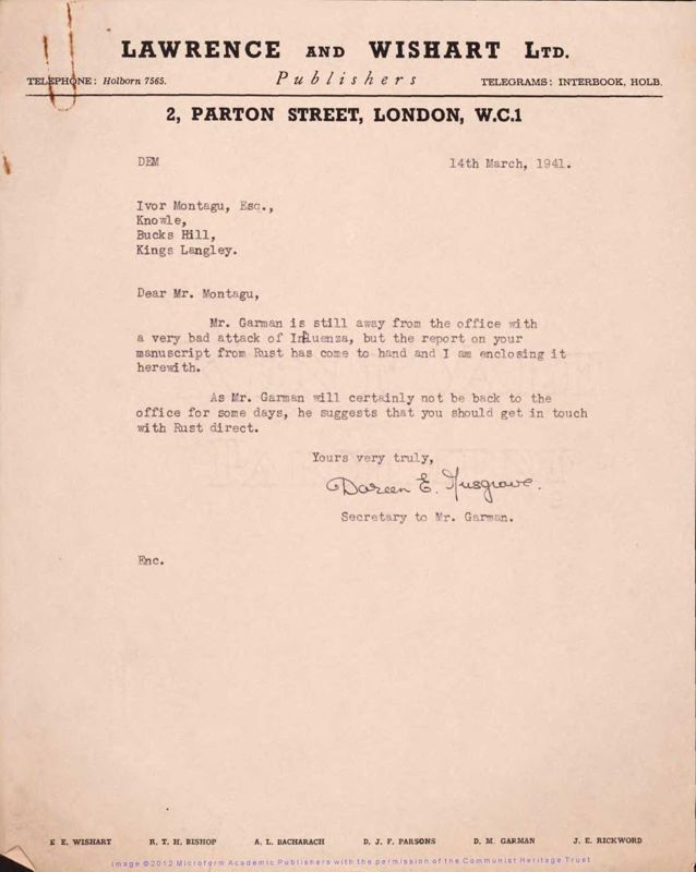 View document: Draft material related to Montagu’s pamphlet ‘Russia No Riddle’, 1941.