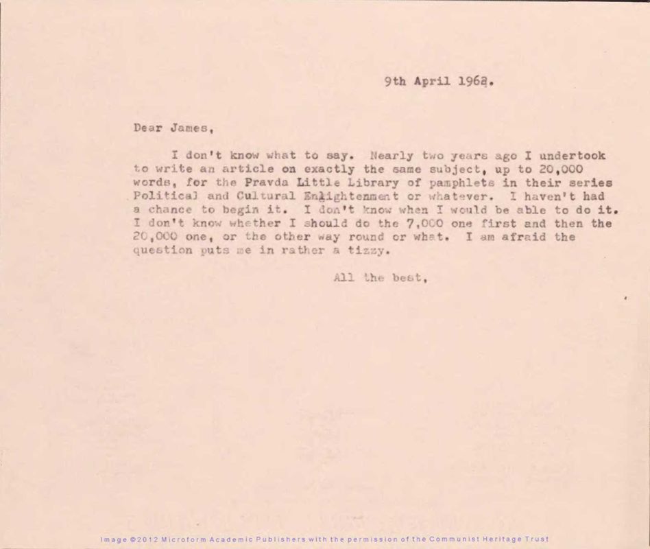 View document: Material related to Marxism Today, 1962-1974.
