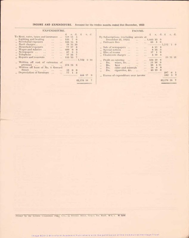View document: Material relating to ‘The 1917 Club’, 1923-1928.