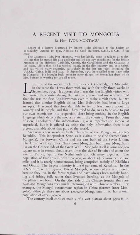View document: Miscellaneous journals and adjacent material related to Ivor Montagu, 1924-1956.
