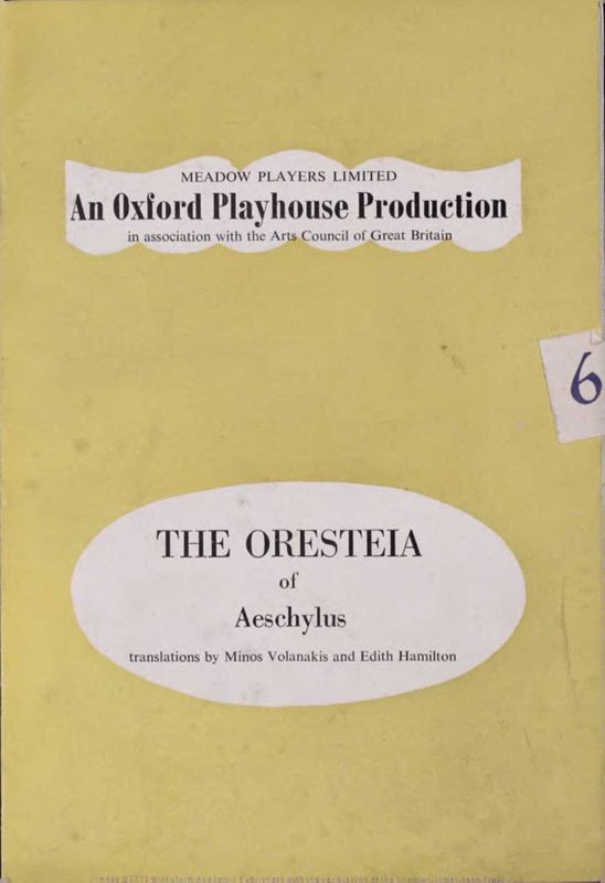 View document: Material and memorabilia from the Old Vic Theatre in London, 1924-1961.