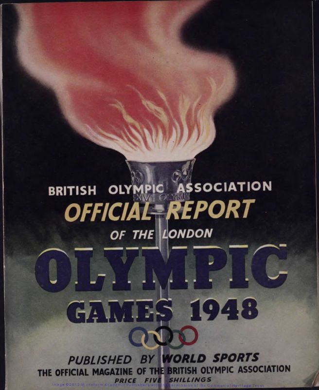 View document: Material from the London Olympics, 1948.