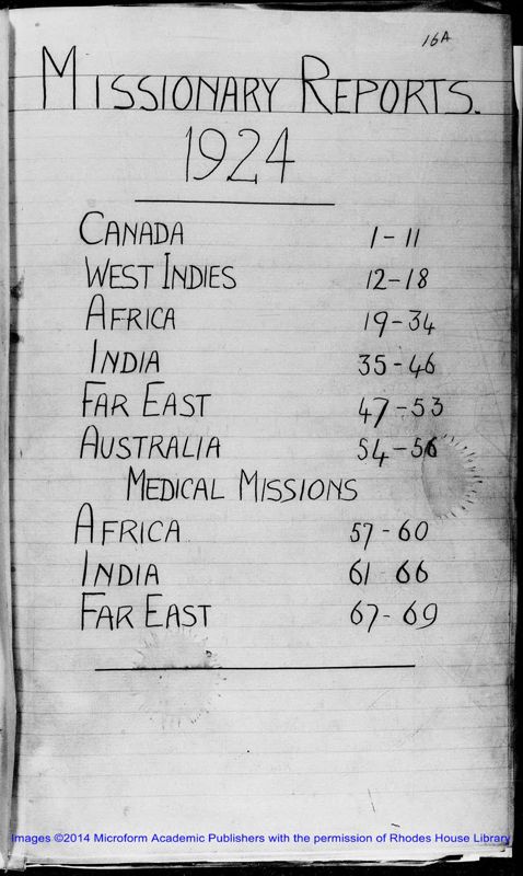 View document: E-Series Mission Reports, 1924-1926.