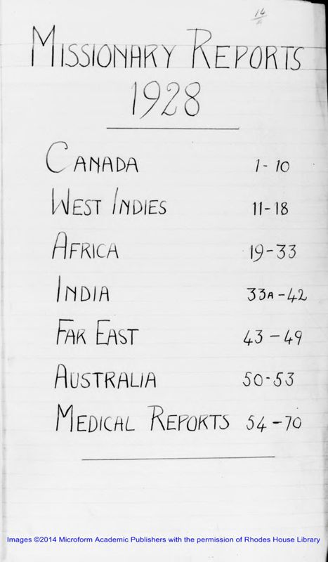 View document: E-Series Mission Reports, 1928-1930.