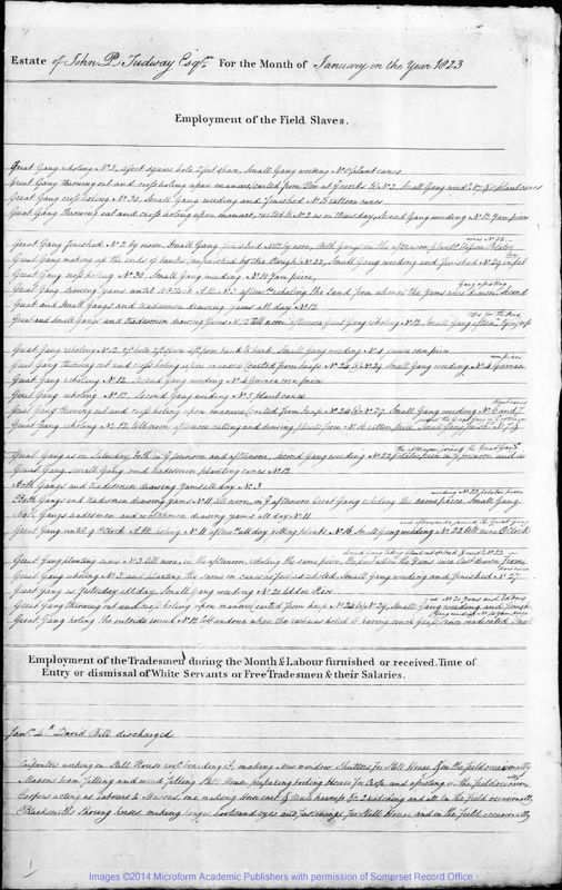 View document: Monthly Journals of Works Returns from New Works, 1823-1826.