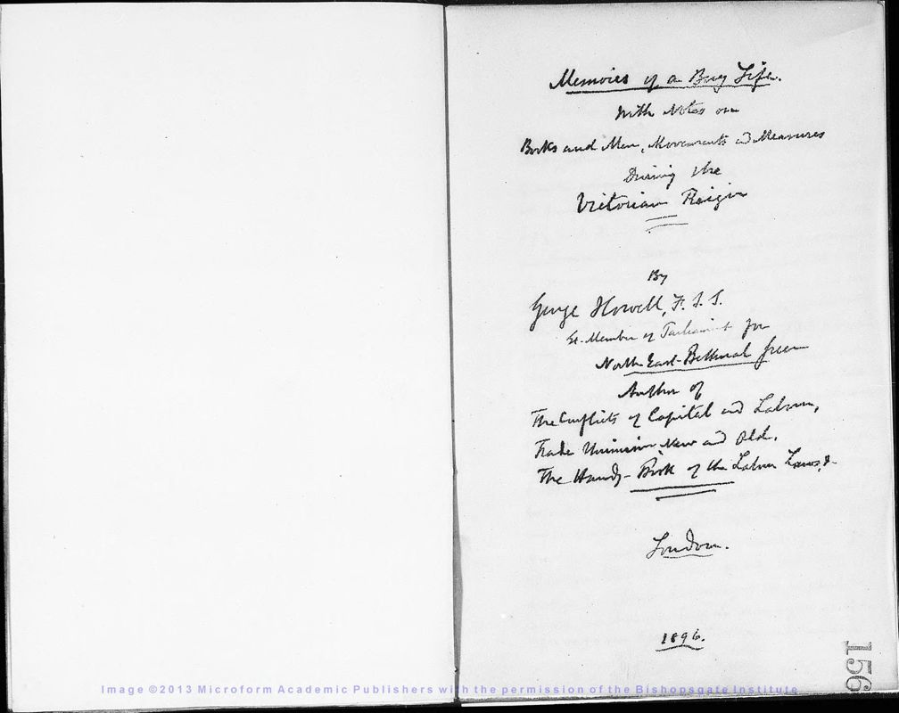 View document: Volume F: Autobiography 1860-1896.