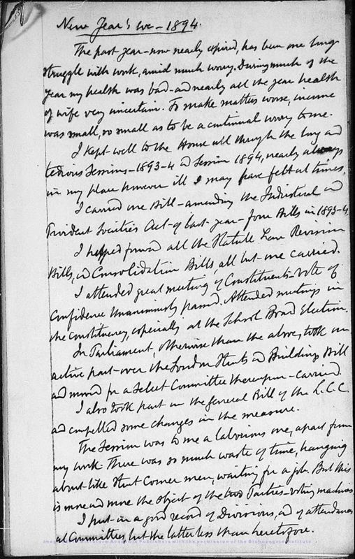 View document: Volume E: Autobiographical notes 1892-1902.