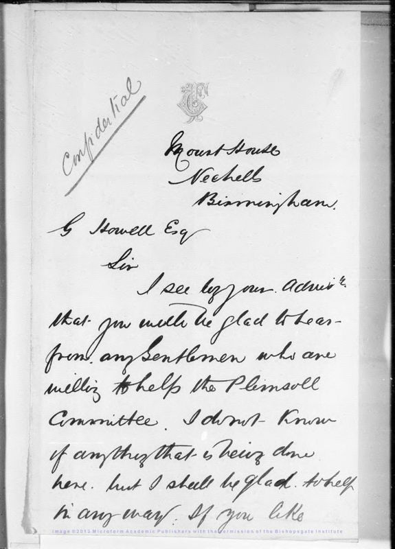 View document: Plimsoll and Seamen's Fund Manuscripts.