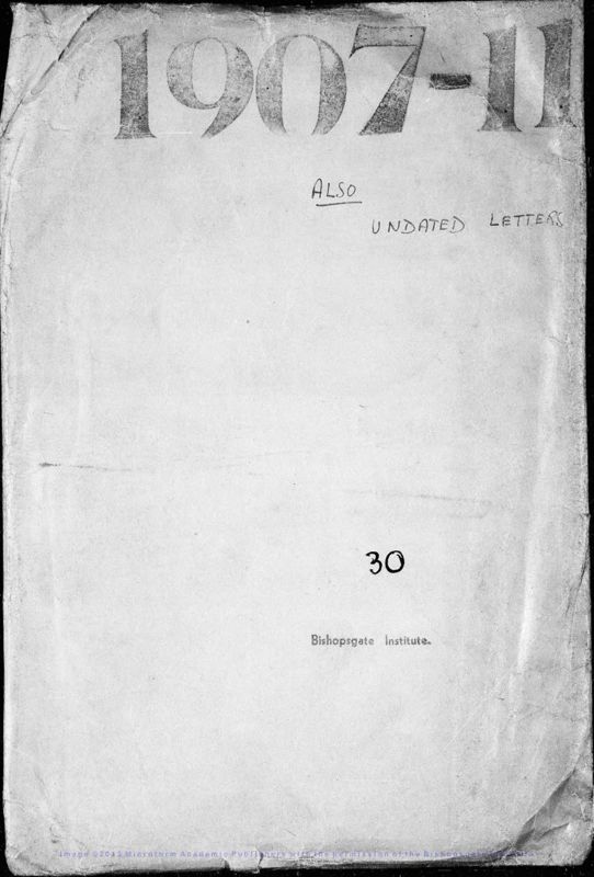 View document: Letters to Howell, 1907-11.